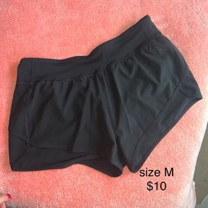 Black running shorts